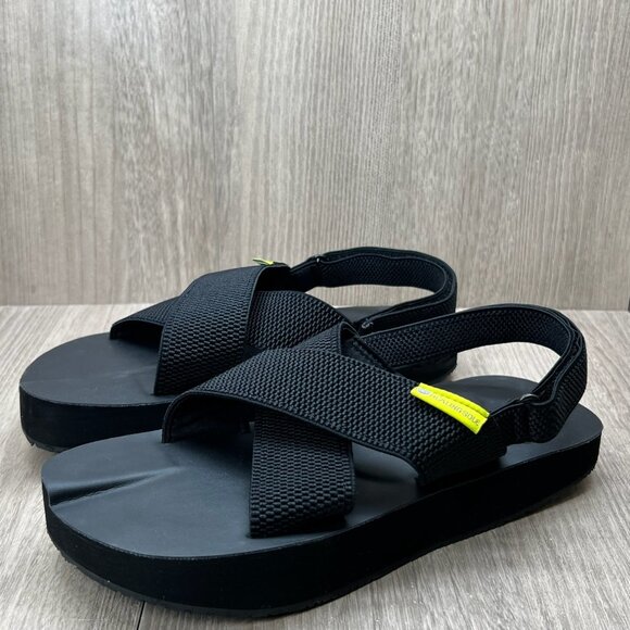 The Healing Sole Everett Ortho Platform Sandals Womens Size 8 Woven Mesh Black - Picture 3 of 12